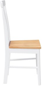 vidaXL Krzesła do jadalni 2 szt. Białe lite drewno gumowe 6