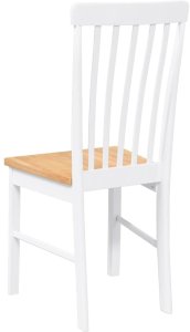 vidaXL Krzesła do jadalni 2 szt. Białe lite drewno gumowe 7