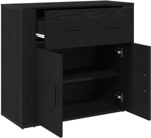 vidaXL Bok szafki Czarny dąb Średni Bufet 5