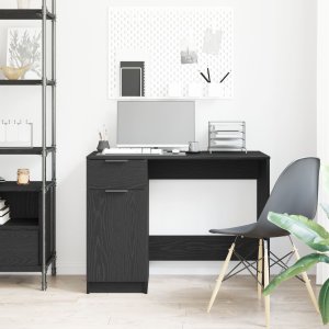 vidaXL Biurko Czarny dąb Drewno kompozytowe 90 x 50,5 x 75 cm 4