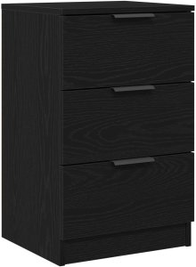 vidaXL Stolik nocny Czarny dąb MDF 40 x 65 x 65 cm Przechowywanie 2