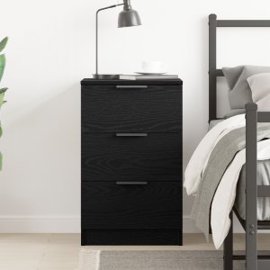vidaXL Stolik nocny Czarny dąb MDF 40 x 65 x 65 cm Przechowywanie 4