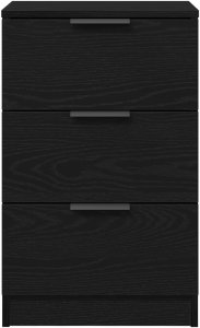 vidaXL Stolik nocny Czarny dąb MDF 40 x 65 x 65 cm Przechowywanie 7
