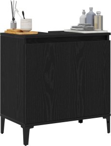 vidaXL Szafka z umywalką Czarny dąb Drewno kompozytowe 58 x 33 x 50 cm 3