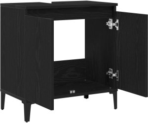 vidaXL Szafka z umywalką Czarny dąb Drewno kompozytowe 58 x 33 x 50 cm 5