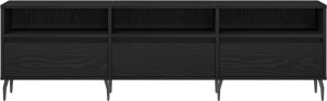 vidaXL Szafka RTV Czarny Dąb Duży 7