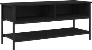 vidaXL Szafka pod telewizor Czarny dąb Średni 2