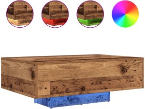 vidaXL Stolik kawowy Stare drewno 85 x 55 x 31 cm 4