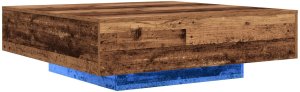 vidaXL Stolik kawowy Stare drewno Lite drewno 100 x 100 x 31 cm 2