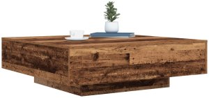 vidaXL Stolik kawowy Stare drewno Lite drewno 100 x 100 x 31 cm 3