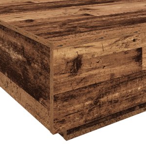 vidaXL Stolik kawowy Stare drewno Lite drewno 100 x 100 x 31 cm 9
