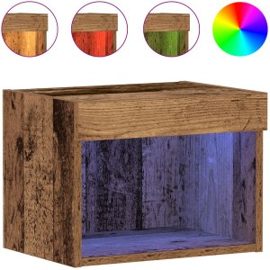 vidaXL Szafka RTV Stare drewno Lite drewno Średnia Rustykalna półka 4