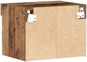 vidaXL Szafka RTV Stare drewno Lite drewno Średnia Rustykalna półka 9