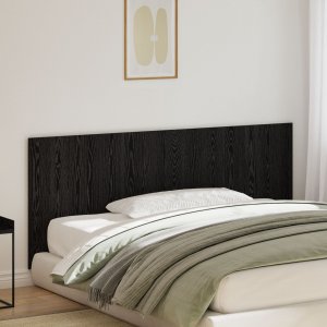vidaXL Zagłówek Czarny dąb Drewno 120 cm szerokości Dekoracyjne akcenty 1