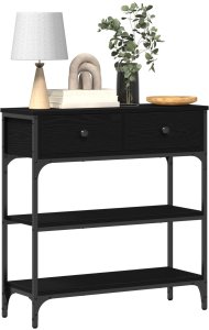 vidaXL Stół Konsolowy Czarny dąb Drewno inżynieryjne 72,5 cm długości 3