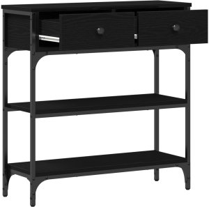 vidaXL Stół Konsolowy Czarny dąb Drewno inżynieryjne 72,5 cm długości 5