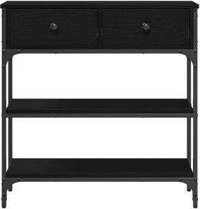 vidaXL Stół Konsolowy Czarny dąb Drewno inżynieryjne 72,5 cm długości 6