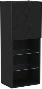 vidaXL Stolik RTV Czarny Dąb Średni 2