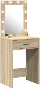 vidaXL Dąb Sonoma Płyta wiórowa 50 x 41 x 135 cm Elegancka toaletka 3