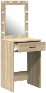 vidaXL Dąb Sonoma Płyta wiórowa 50 x 41 x 135 cm Elegancka toaletka 4