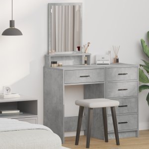 vidaXL Szary beton MDF 50 x 41 x 140 cm Toaletka Prostokątna 1
