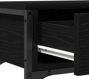 vidaXL Stolik Konsolowy Czarny dąb Drewno, Metal 100 cm Trwały 9