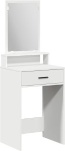 vidaXL Biały MDF 50 x 41 x 140 cm Toaletka Prostokątna Nowoczesna 2