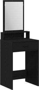 vidaXL Czarny dąb Materiał drewnopochodny, lustro 50 x 41 x 140 cm 2