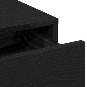 vidaXL Czarny dąb Materiał drewnopochodny, lustro 50 x 41 x 140 cm 8