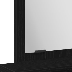 vidaXL Czarny dąb Materiał drewnopochodny, lustro 50 x 41 x 140 cm 9