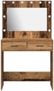 vidaXL Stare drewno Drewno inżynieryjne 78,5 x 41 x 135 cm Lustro 5