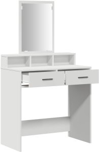 vidaXL Biała MDF 79 x 41 x 140 cm Toaletka Prostokątna Nowoczesna 5