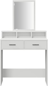 vidaXL Biała MDF 79 x 41 x 140 cm Toaletka Prostokątna Nowoczesna 6