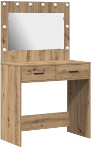 vidaXL Dąb rzemieślniczy MDF z dębowym laminatem 78,5 x 41 x 135 cm 2