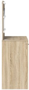 vidaXL Sonoma oak Drewno inżynieryjne, szkło 78.5 x 41 x 135 cm Toaletka 6