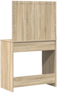 vidaXL Sonoma oak Drewno inżynieryjne, szkło 78.5 x 41 x 135 cm Toaletka 7