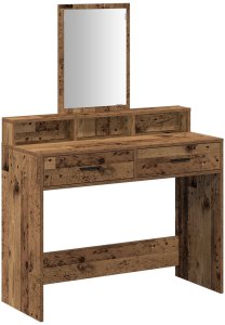 vidaXL Stare drewno Lite drewno 100 x 41 x 140 cm Lustro Toaletka 2