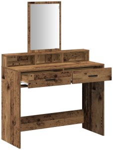 vidaXL Stare drewno Lite drewno 100 x 41 x 140 cm Lustro Toaletka 5