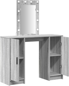 vidaXL Szary Sonoma Standardowy Toaletka 4
