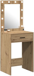 vidaXL Dąb artystyczny MDF, Szkło 50 x 41 x 135 cm Lustro Toaletka 3
