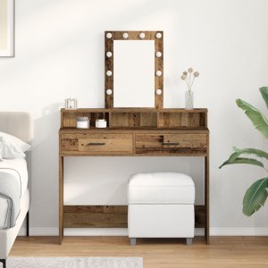 Stół toaletki vidaXL Stare drewno Lite drewno 100 x 41 x 140 cm 1