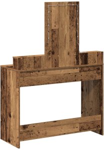 vidaXL Stół toaletki Stare drewno Lite drewno 100 x 41 x 140 cm 7