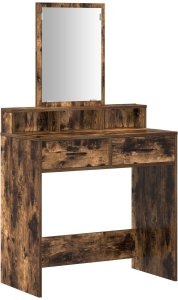 vidaXL Wędzony dąb Drewno inżynieryjne 79 x 41 x 140 cm Lustro 2