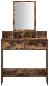 vidaXL Wędzony dąb Drewno inżynieryjne 79 x 41 x 140 cm Lustro 6