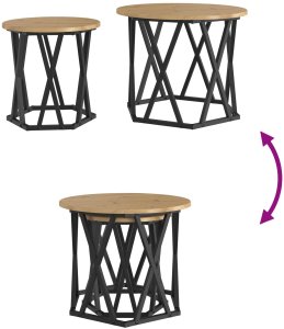 vidaXL Stolik kawowy Artisan Oak Lite drewno dębowe Kompaktowy 10