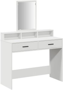 vidaXL Biały Drewno 100 x 41 x 140 cm Toaletka Prostokątna 2