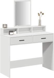 vidaXL Biały Drewno 100 x 41 x 140 cm Toaletka Prostokątna 3