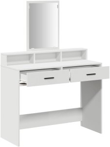 vidaXL Biały Drewno 100 x 41 x 140 cm Toaletka Prostokątna 5