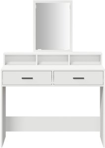 vidaXL Biały Drewno 100 x 41 x 140 cm Toaletka Prostokątna 6