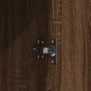 vidaXL Brązowa dąb Drewno, Szkło Duży Brązowa toaletka z lustrem 9